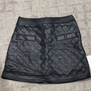 Black Quilted Women's Skirt
